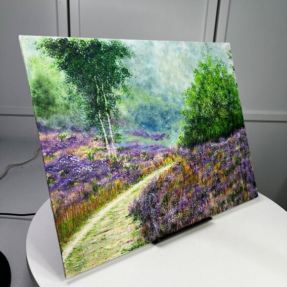 Winding Way Original Acrylic Nature Scene Painting 11" x 14" Unframed - Picture 3 of 6